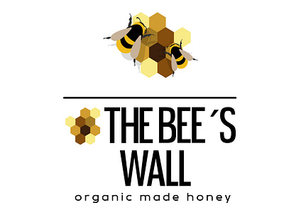 Bee´s wall honey logo bee brandingcncept brandingidentity graphicdesign honey illustration logo vector