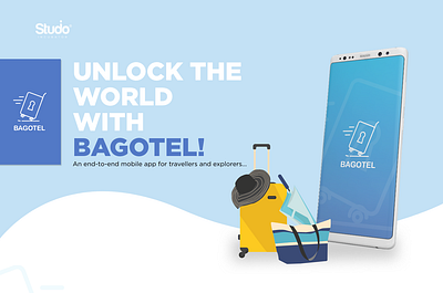 Bagotel App Design - UI/UX Case Study (Student Work) app design high fidelity screens travel app travelling ui ux