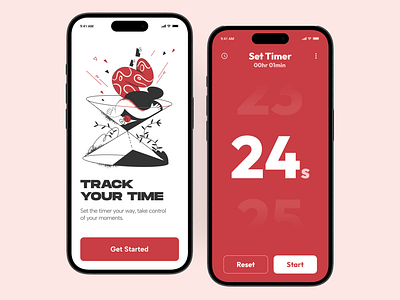 Mobile App - Countdown Timer 🚀 countdown timer daily ui design mobile app mobile design typography ui