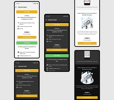 Pricing Plan in Shift Schedule App ui userinterface ux