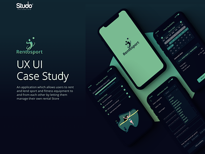 Rentosport App Design - UI/UX Case Study (Student Work) app design design design inspiration fitness fitness app high fidelity screens prototyping sports ui user experience user interface ux