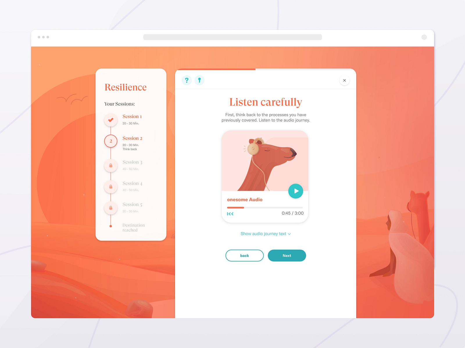 UI Design Question Screen with Audio Player by SYON on Dribbble