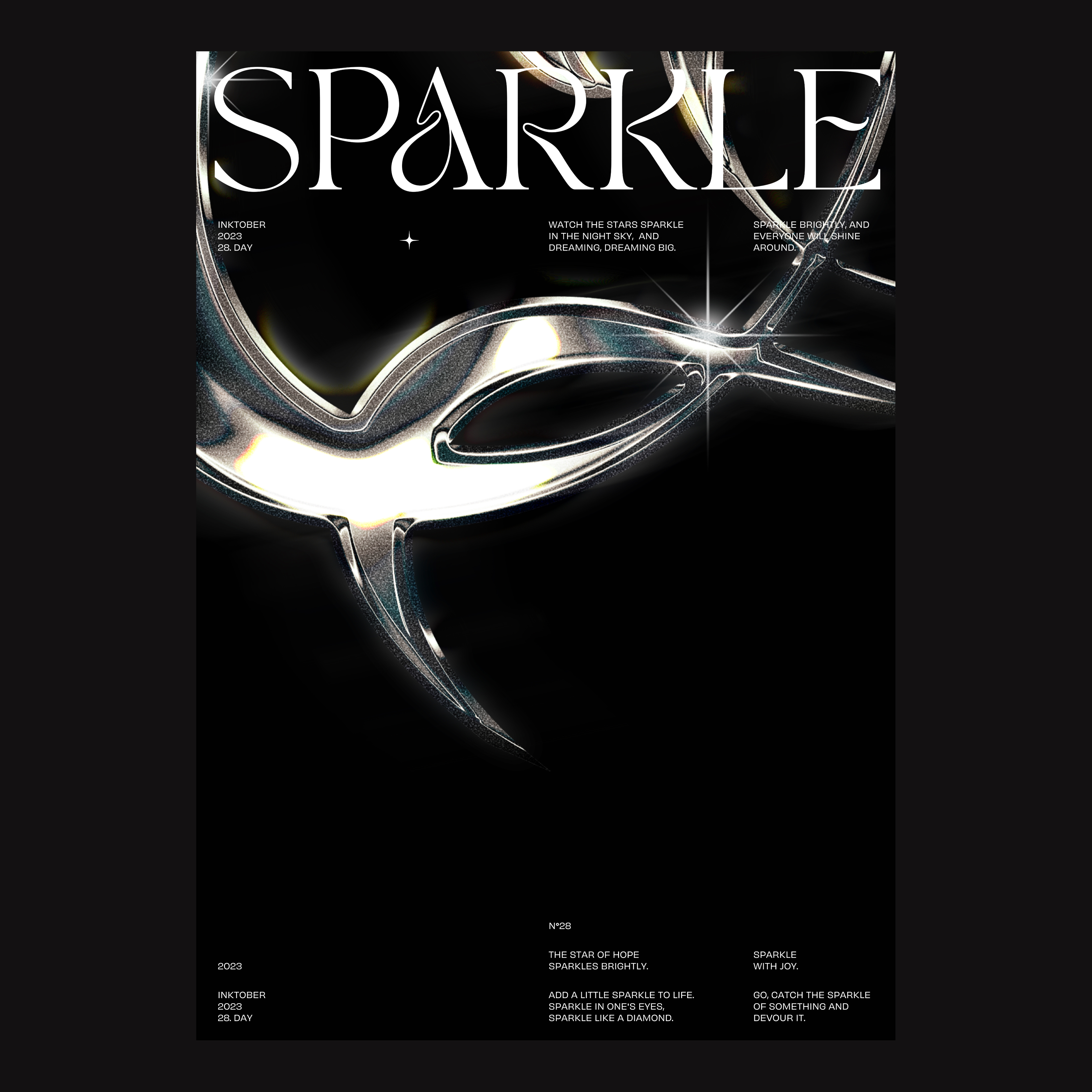 Inktober #1 branding challenge composition design fonts graphic design inktober inktober2023 october challenge playgrounds poster poster design posters selected works type type design visual art visual design