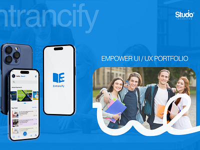 Entrancify App Design - UI/UX Case Study (Student Work) app design design design inspiration education education app entrance exams high fidelity screens prototyping ui user experience user interface ux visualisation