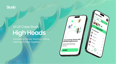 High Heads App Design - UI/UX Case Study (Student Work) app design design design inspiration healthcare healthcare app high fidelity screens medical app prototyping ui user experience user interface ux visualisation