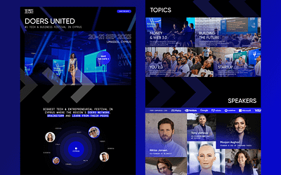 Design Concept for tech&biz festival trendy design web design