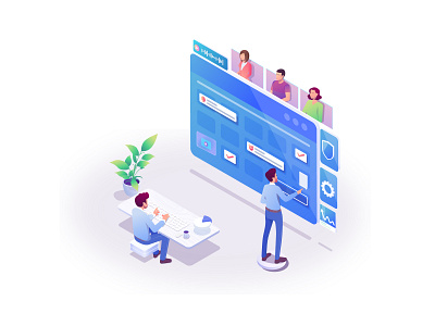 Planning... 2d ai animation branding calander character dashboard graphic design icons illustration illustrator isometric motion graphics people planning plants schedule ui vector webpage
