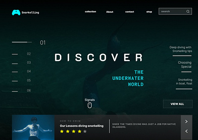 discover the under water world animation logo motion graphics ui