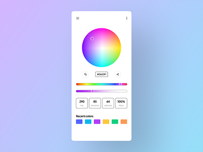 Color wheel UI screen color wheel ui dailyui ui design uidailychallenge