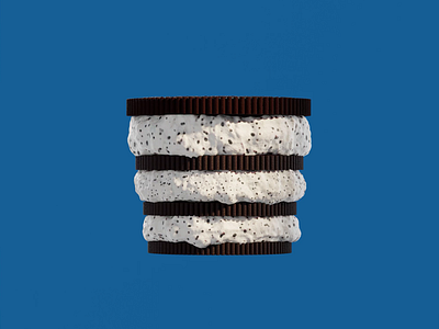 Oreo packaging 3d animation blender blender3d branding food icecream motion graphics oreo packaging