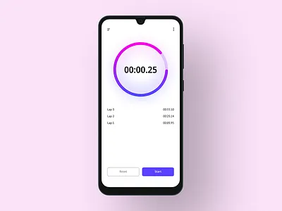 Stopwatch UI screen dailyui stopwatch ui design ui ux uidailychallenge