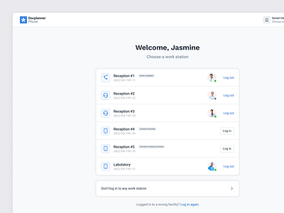 Docplanner Phone - Login flow step 2 account clinic login flow login page medical facility phone number reception step workstation