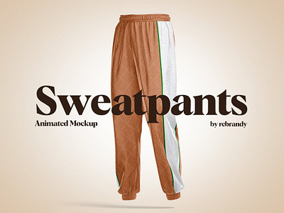 Sweatpants Animated Mockup athletic basketball football gymnastics mocap mokcup running soccer sports team training uniform waistband web website yoga