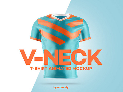 V-neck T-shirt Animated Mockup clothing mockup t shirt tee shirt tshirt v neck webdesign website white