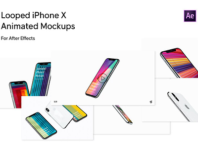 Animated iPhone X Mockup for AE ae after effects animated mockup clean iphone iphone x live live mockup mockups mock up mockup motion web webdesign website