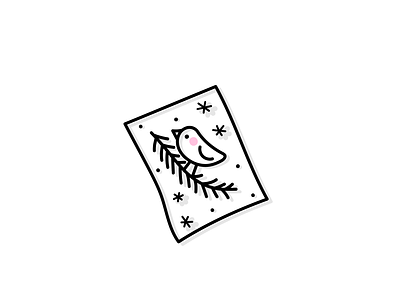 Vintage Christmas Card 💌 adobe illustrator card cartoon cartoon character cartoon illustration cute illustration cuteart holiday icon illustration kawaii sticker vector wacom