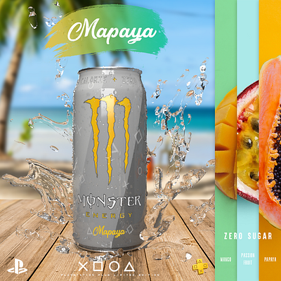 Monster Energy Concept brand can drink energy fruit monster product product design summer water