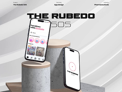 The Rubedo SOS - your local pharmacy 3d animation branding dashboard e commerce graphic design logo lottie animation medical app mobile app nav bar splash screen uber ui