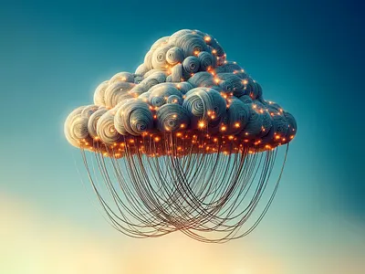Celebration of the clouds ai art brand celebration cloud creativity design electricity graphic design idea illustration logo space