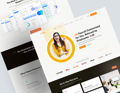 HR Payroll Landing page UI/UX Design business company employees global hr homepage hr hr landing page human resources platform landing page management payment payroll product redesign responsive saas service uiux web design website