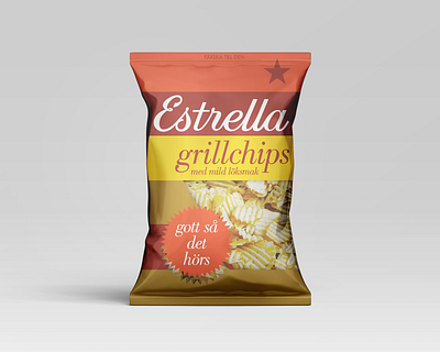 Estrella Grillchips 1967 = 2023 bag chips crisps food graphic design illustrator photoshop product