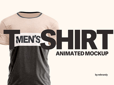 Men's T-shirt Animated Mockup apparel body clothe clothes cotton dress fabric jersey mokc rotating sleeve textile web webdesign website