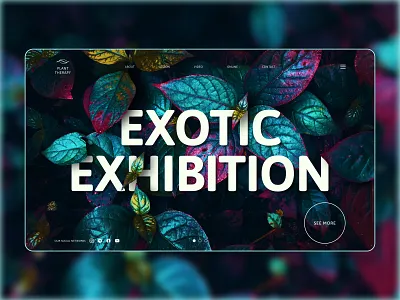 Concept "first screen" for exotic plants exhibition concept design exotic figma first page plants ui web design