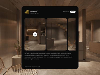 Appstore detail - EX1 app design app store application blur clean components dark mode interior minimal modal ui webdesign