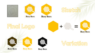 Brand Identity Logo Design bees branding design illustration logo