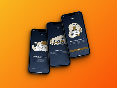 PYRO - Reading Book Online book halaman awal halaman pembuka aplikasi onboarding ppage reading book splash screen