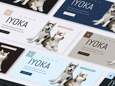 Concept "first screen" for Husky kennel coloristics concept design figma first page husky husky kennel ui