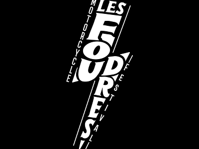 Les Foudres Motorcycle Festival apparel design festival graphic design hand lettering letter lettering logotype merchandising motorcycle