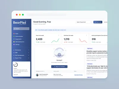 Vertex360 - Dashboard applicant tracking dashboard data visualization dashboard ndis uiux onboarding risk assessment risk assessment risk management uiux vertex360 work flows risk management