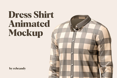 Dress Shirt Animated Mockup 3d animation branding classic clothing dress shirt graphic design logo motion graphics shirt typography ui web
