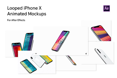 Animated iPhone X Mockup for AE 3d animation branding graphic design logo motion graphics typography ui web website