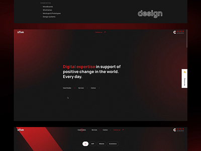 Xfive.co's Website Redefined about agency animation case study design interaction portfolio scroll services ui ux web design xfive