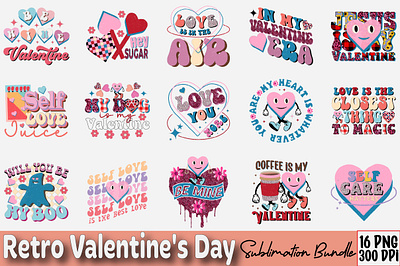 Retro Valentine's Day Sublimation Bundle candy