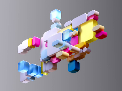 Abstract Modular UI 3d abstract bauhaus c4d cinema4d clean composition cubes design dribbble graphic design illustration interface minimal modular octane render primitive render shapes ui