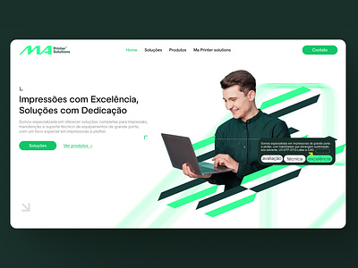 Landing page - MA Printer Solutions branding design figma landignpage print solutions tecnico ui ux