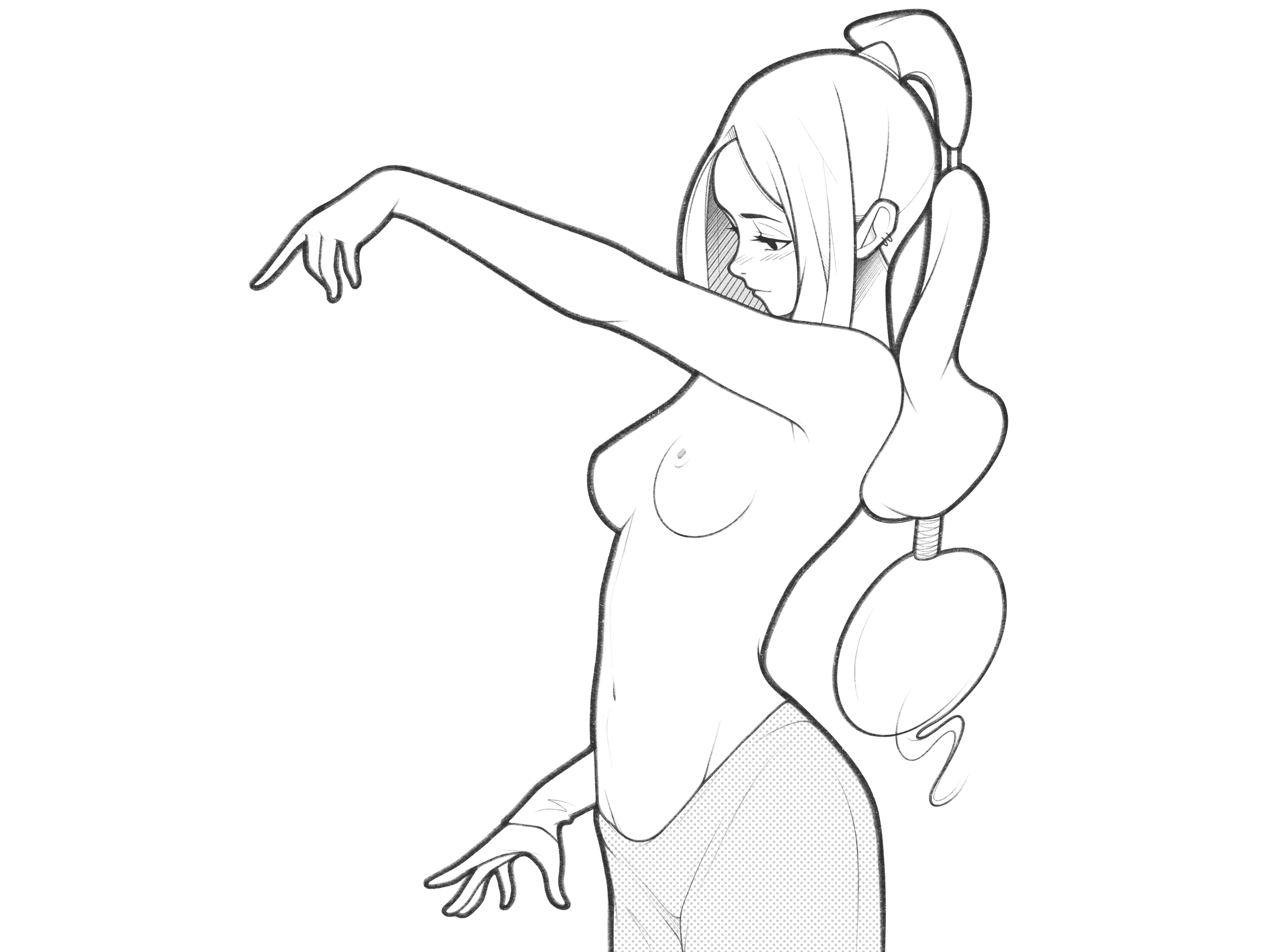 witch black and white body cartoon comic details drawing fantasy girl illustration line magic minimal monochrome pencil procreate simple witch