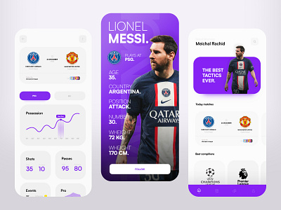 Football News mobile application UI/UX app design app design inspiration chart dark mode light mode mobile app product design ui ui ux ui ux design ux web design