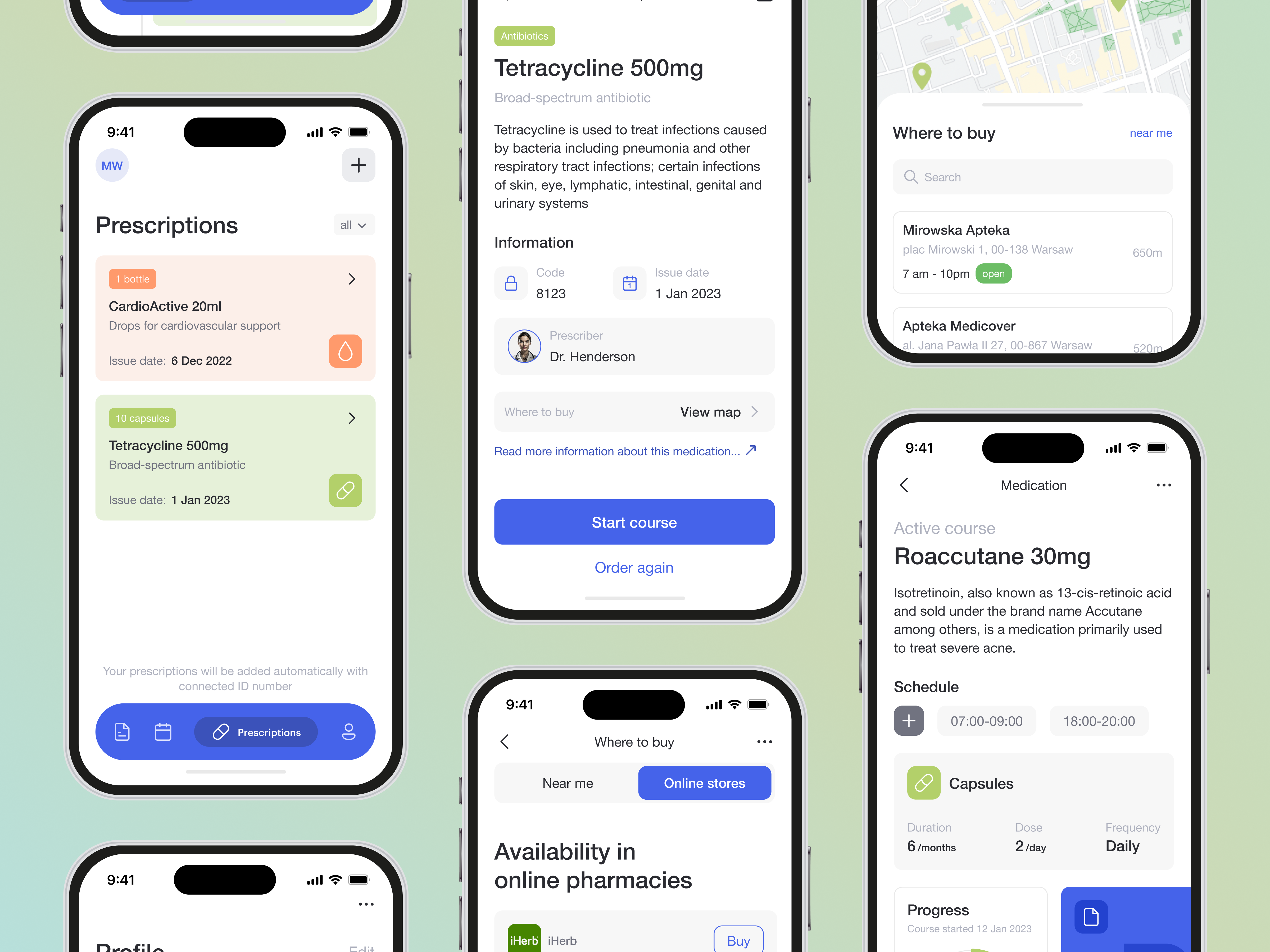 Medication Reminder - Mobile App app design management medical medication pills prescriptions reminder ui