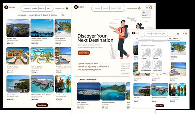OrbTrek - Travel Website graphic design illustration ui website
