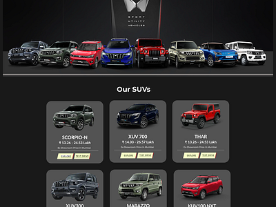 Mahindra SUVs - Homepage (clone) ui