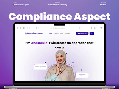 Compliance Aspect - bespoke AML solutions landing page about page aml landing page animation anti money laundering branding finance hero screen hero section how it works logo