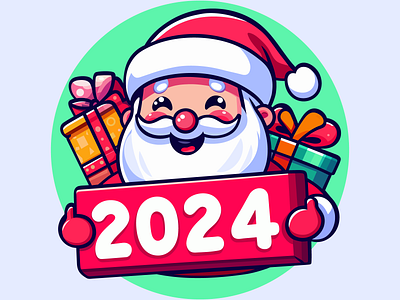 The New Year 2024 2024 fun holiday new years eve presents santa claus