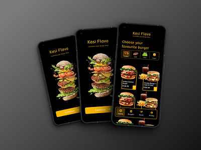 Kasi Flava Burger builder app design graphic design ui ux