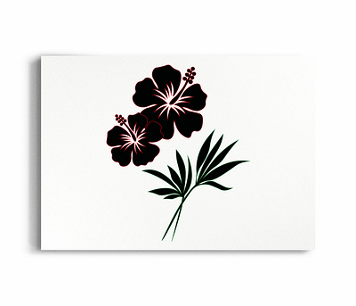 Hibiscus Flower Silhouette Exotic black design exotic flower graphic design illustration lineart motion graphics silhouette summer