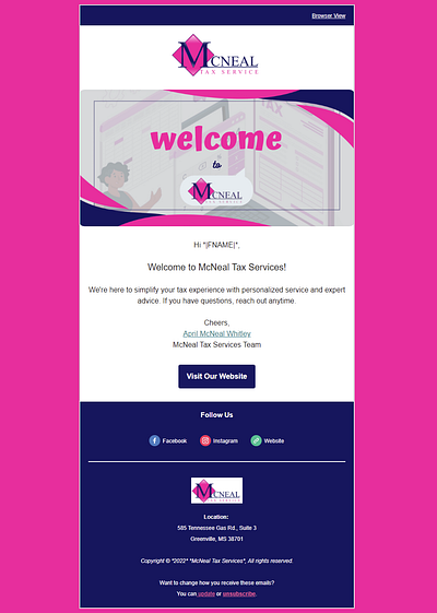 Welcome Email Template Design design email design email marketing email template mailchimp newsletter