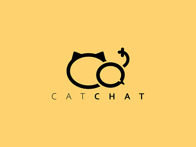 Catchat | logo brand identity branding cat logo chat logo communication logo flat logo logo logo design minimal logo modern logo simple logo unique logo